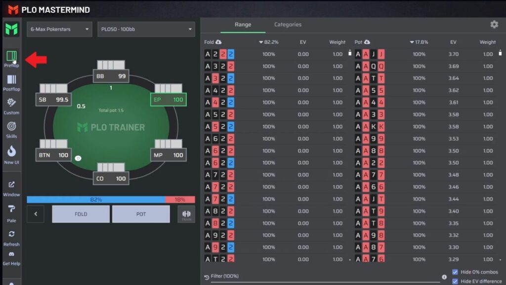 PLOMastermind PLO Trainer