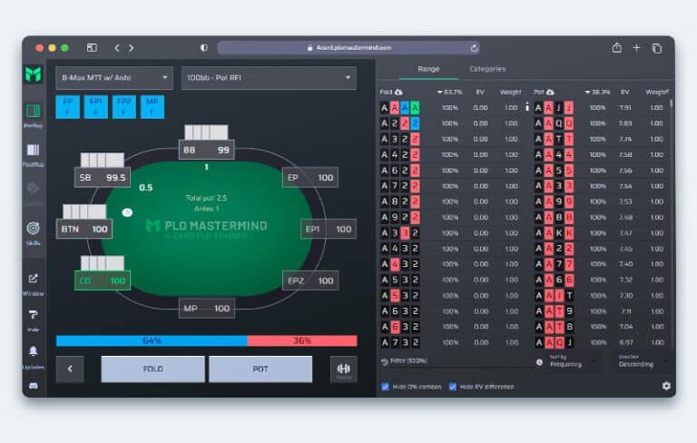 PLOMastermind PLO Trainer