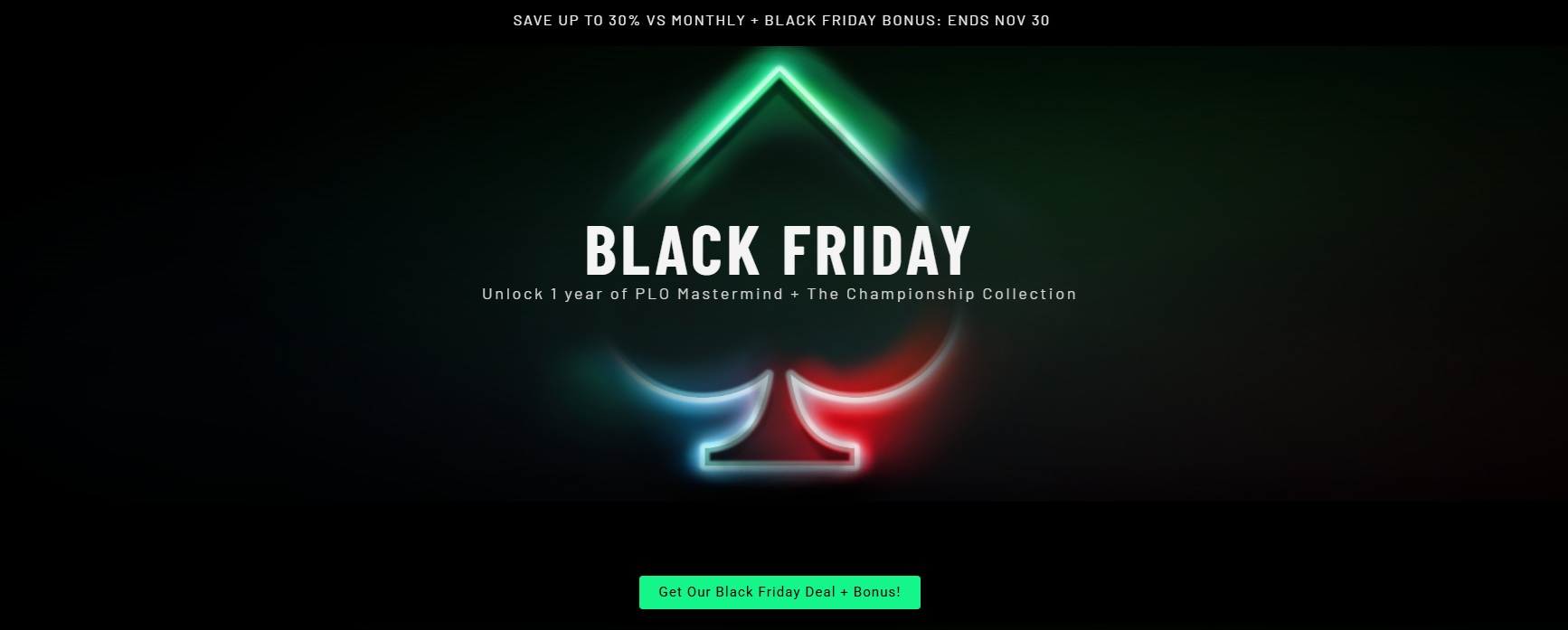 PLO Mastermind Black Friday Deal